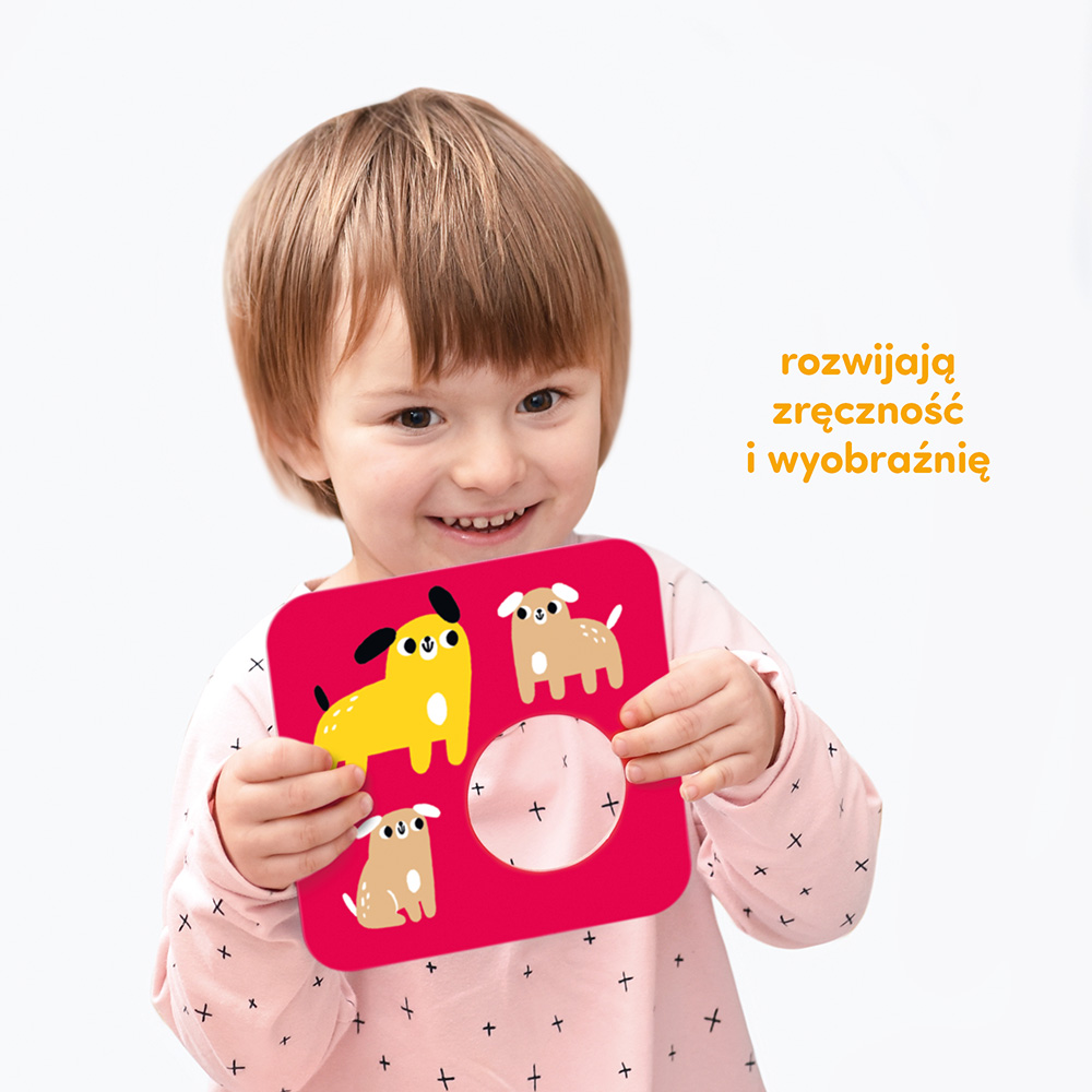 CzuCzu Puzzle kontrastowe z dziurką 15 mies.+