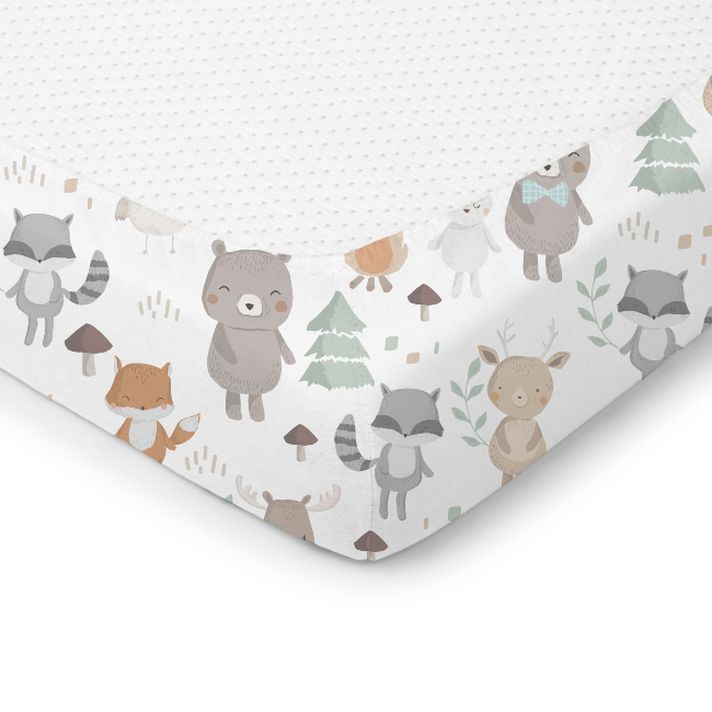 ColorStories Prześcieradło do łóżeczka 140x70cm Woodland