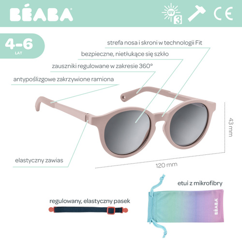 BEABA Okulary Przeciwsłoneczne Sunrise Cotton Candy 4-6 lat