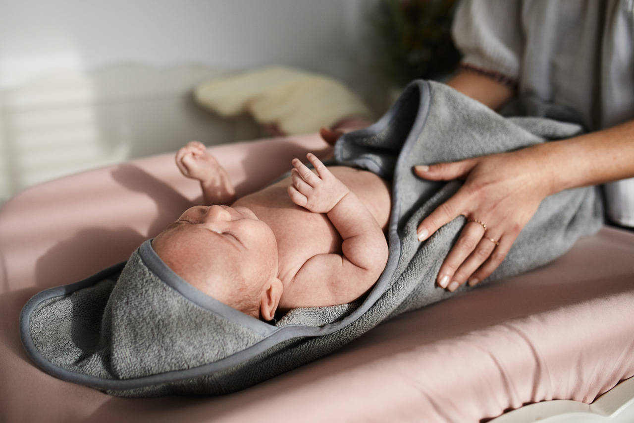 Ręcznik bawełniany z kapturem 85x85cm - Grey