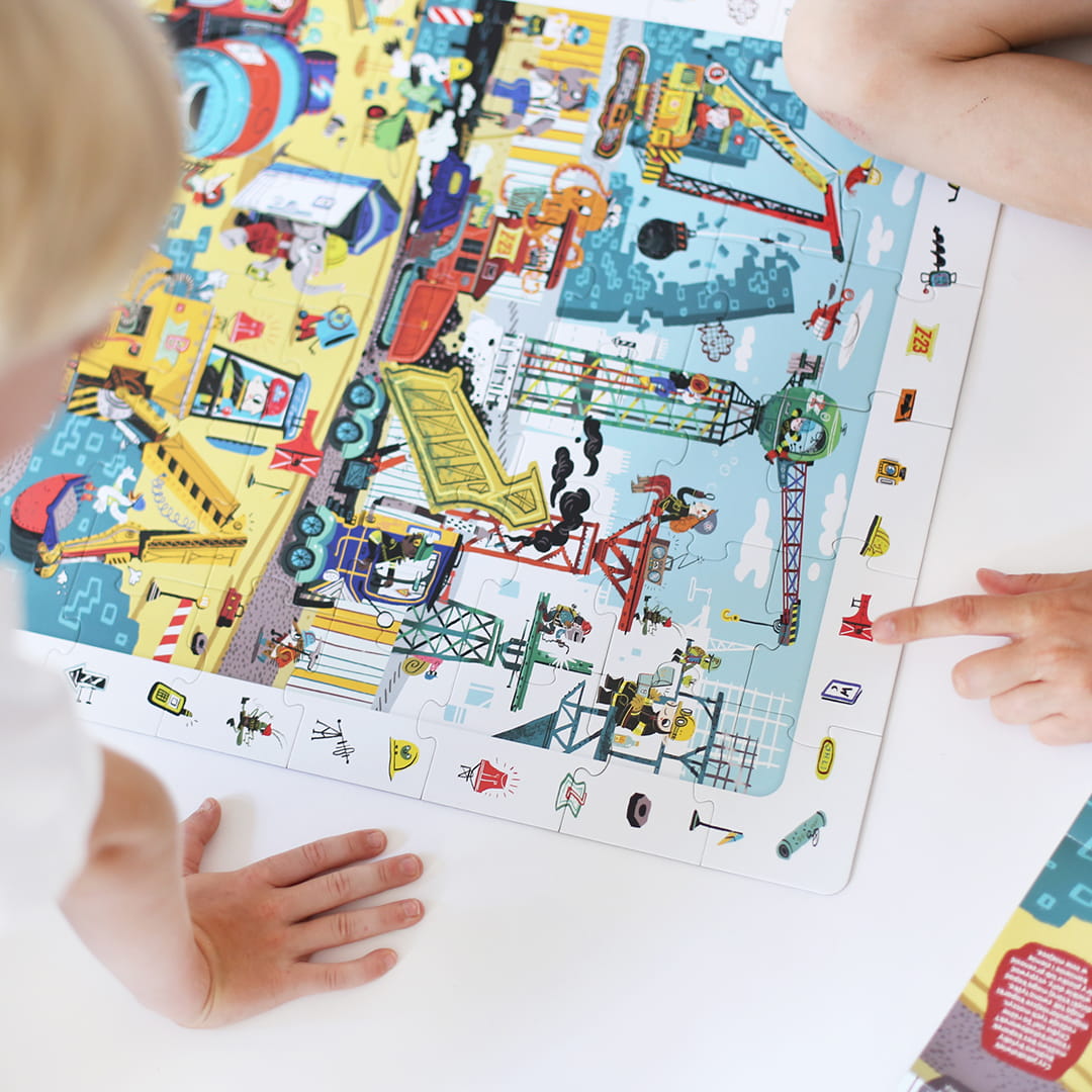 Czuczu Puzzle Obserwacyjne Na budowie 60el 4+