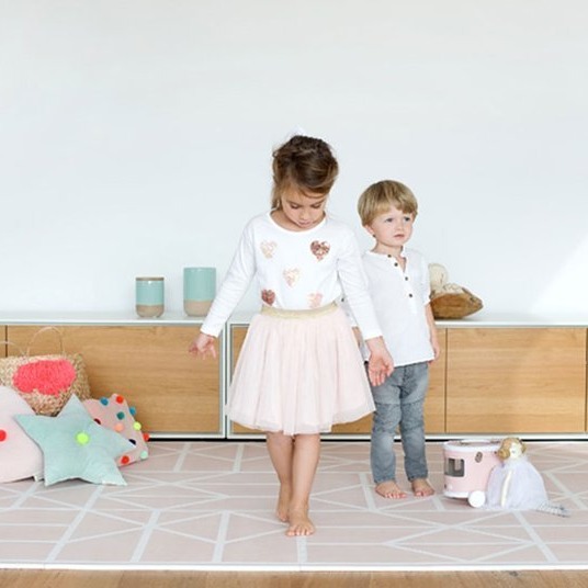 Toddlekind Mata Piankowa Puzzle Nordic Vintage Nude Pink 120x180cm