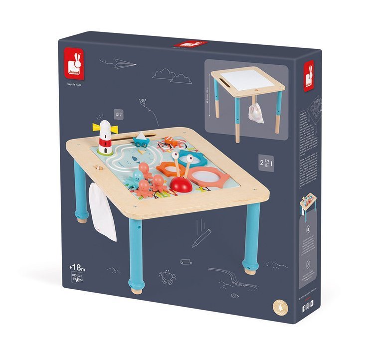 Janod Stolik Aktywizujący Drewniany 18 m+