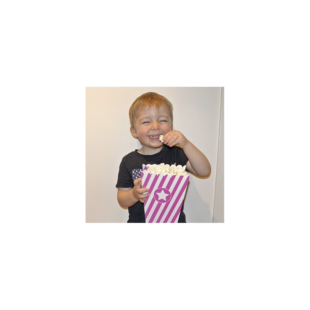 JaBaDaBaDo Pudełka na popcorn różowe 8 szt. przyjęcie 3+