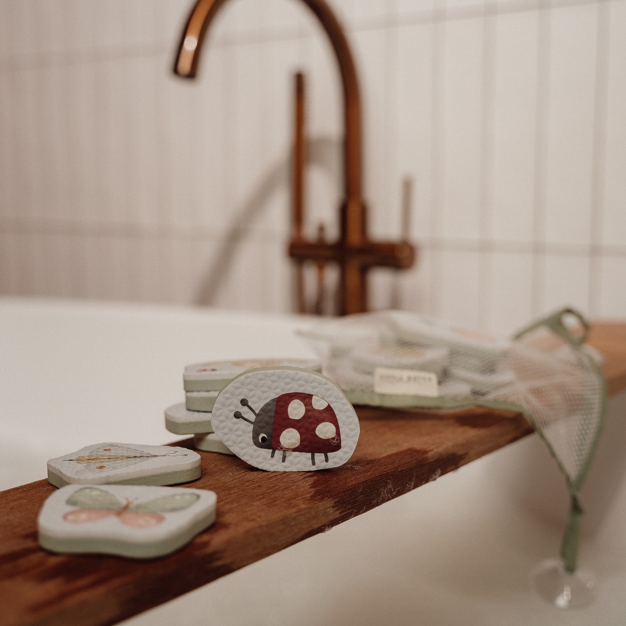 Little Dutch, Puzzle piankowe do kąpieli Flowers & Butterflies