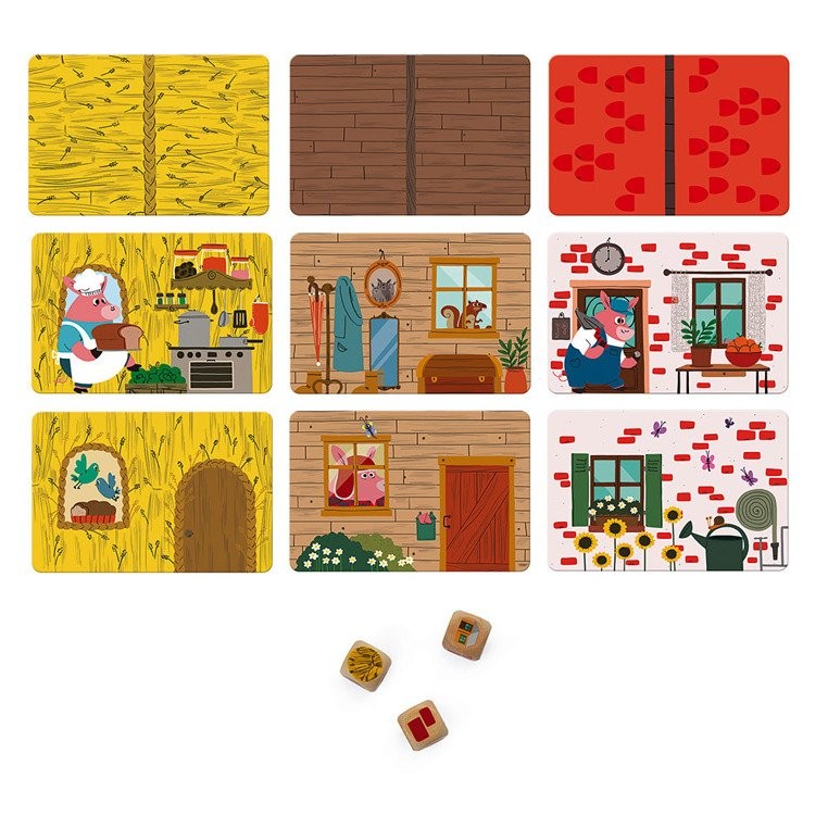 Janod Gra zręcznościowa Trzy świnki 3+ lat