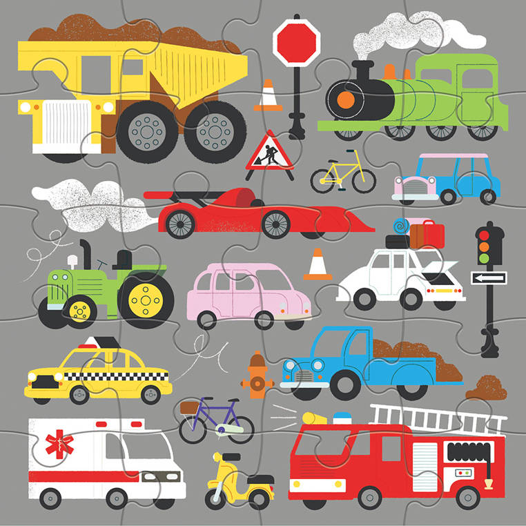 Mudpuppy Puzzle magnetyczne 2w1 Środki transportu 20 el. 4+