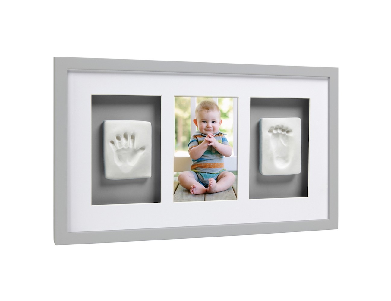 Pearhead Ramka 3w1 odcisk dłoni i stópki szara