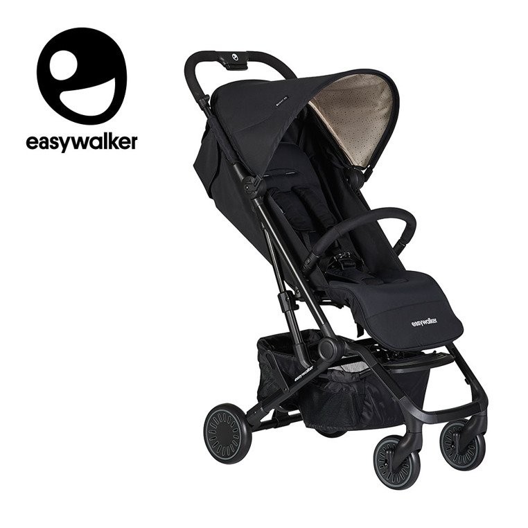 Easywalker Buggy XS Wózek spacerowy z osłonką przeciwdeszczową Night Black kolekcja 2019