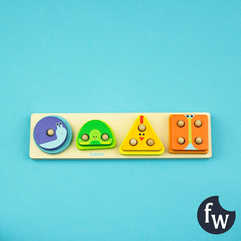 Djeco, Drewniana układanka 1234 BASIC