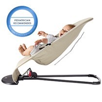 BabyBjorn, leżaczek BALANCE SOFT MESH - Srebrny / Biały