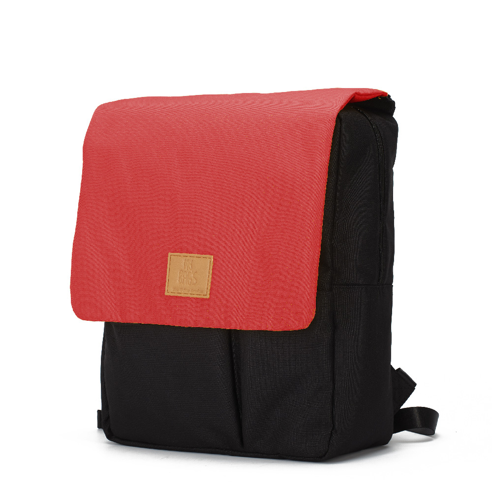 My Bag's Plecak Reflap eco black/red - Ekologiczny dla Rodzica 1+