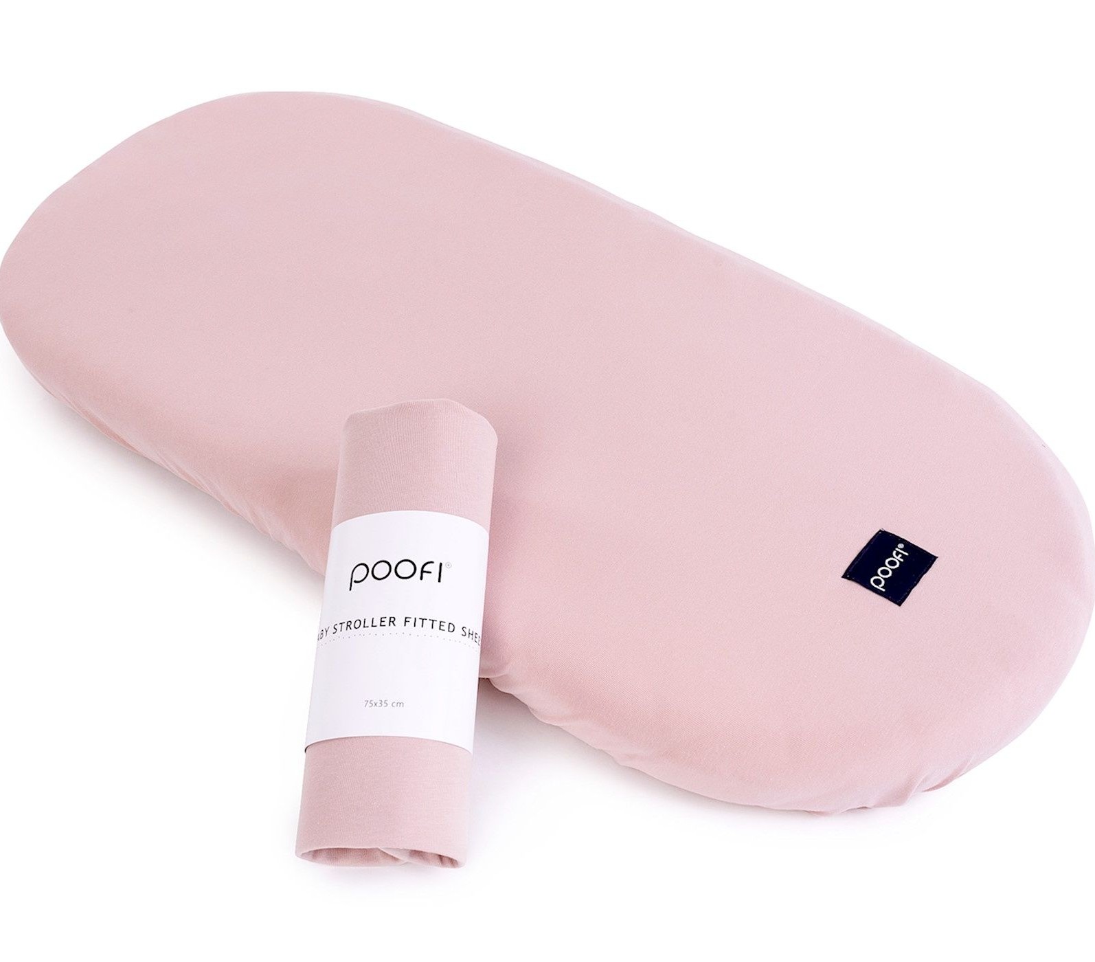 Poofi Prześcieradło do gondoli pudrowy 35x75 cm | 0+