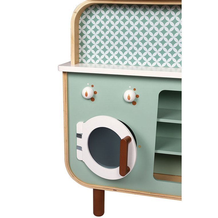 Janod Dwustronna Drewniana Kuchnia z Pralką 2w1 3+