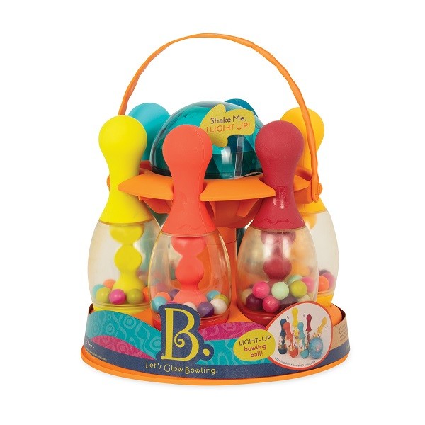 Btoys Zestaw do gry w kręgle ze świecącą kulą 18m+