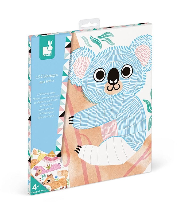 Janod Zestaw Kreatywny Kreseczki Zwierzęta 3+