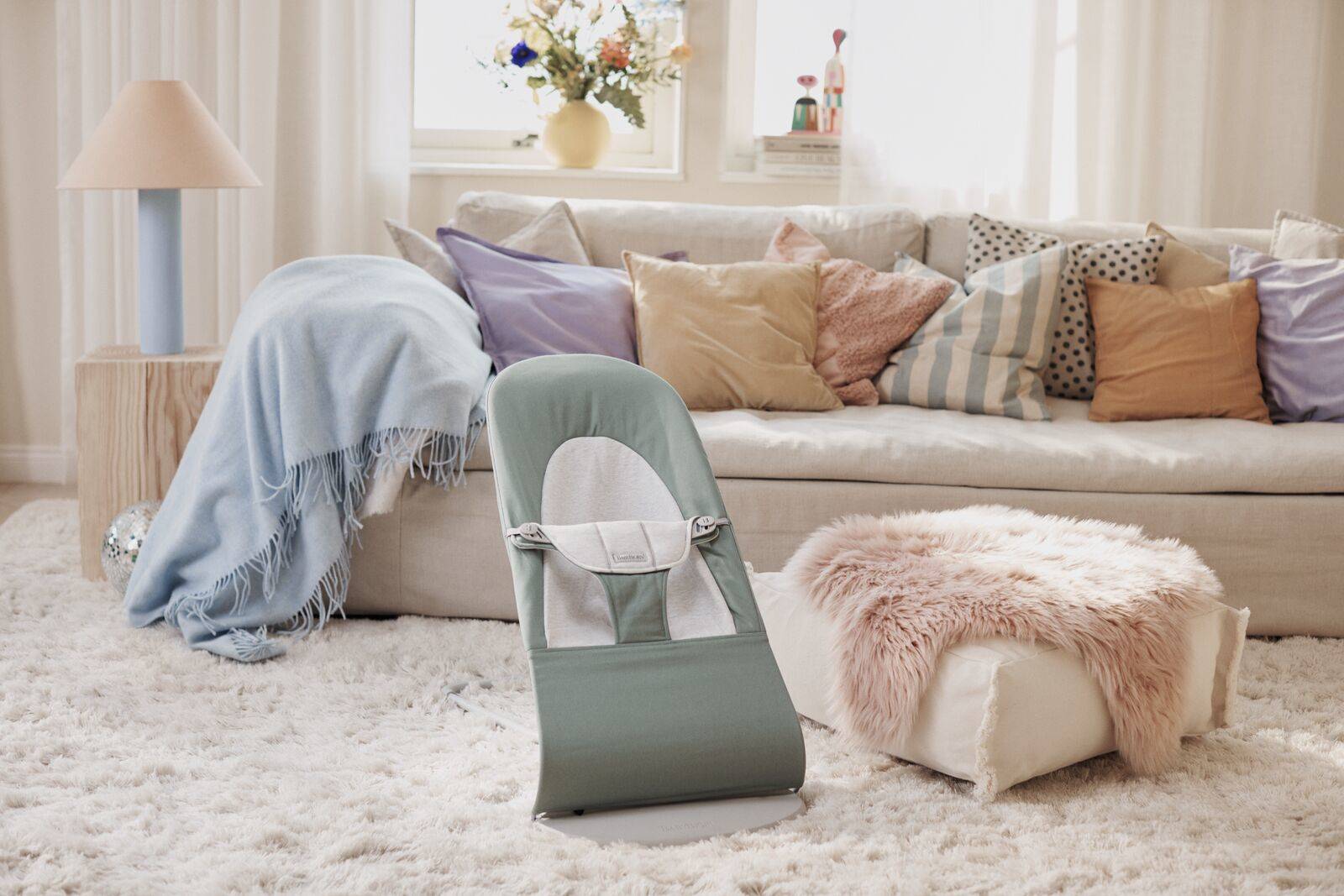 Babybjorn Leżaczek Balance Soft Bawełna Jasnoszary 0+