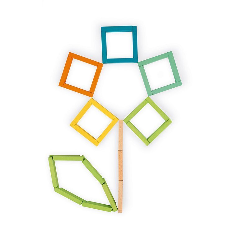 Janod Drewniane Klocki Konstrukcyjne 60el 3+