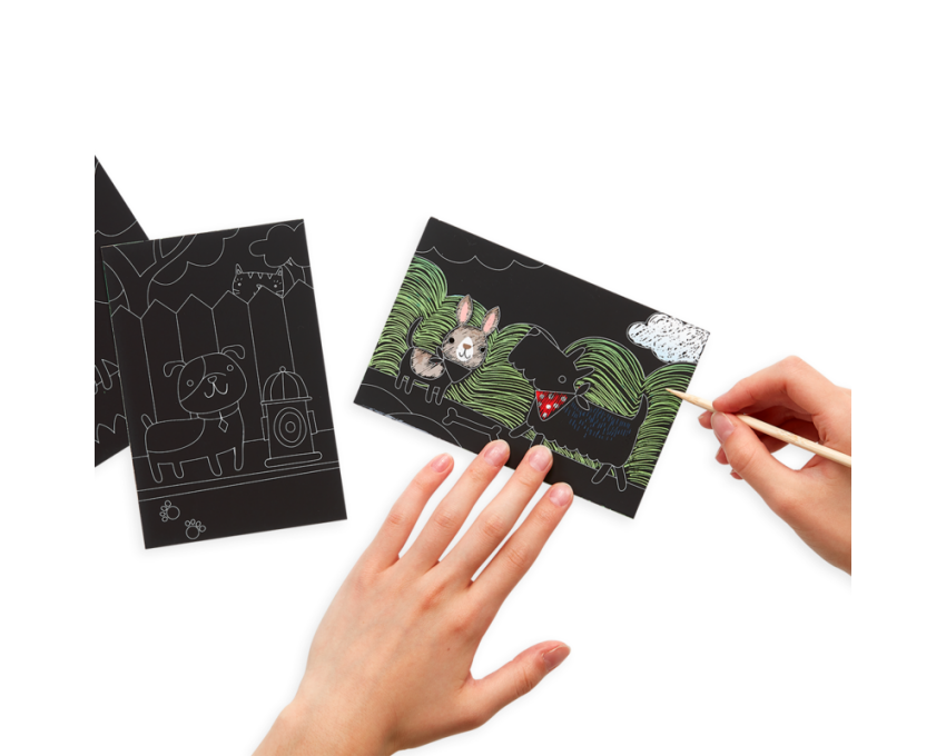 Ooly Zdrapywanki Mini Pieski 6+ Kreatywne Arkusze