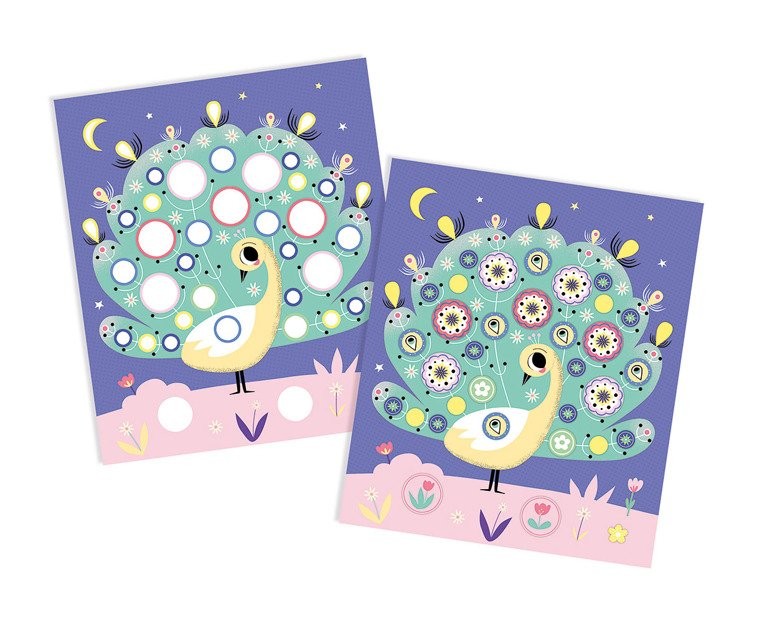 Janod Zestaw Piankowe Naklejki Kwieciste Zwierzątka 3+