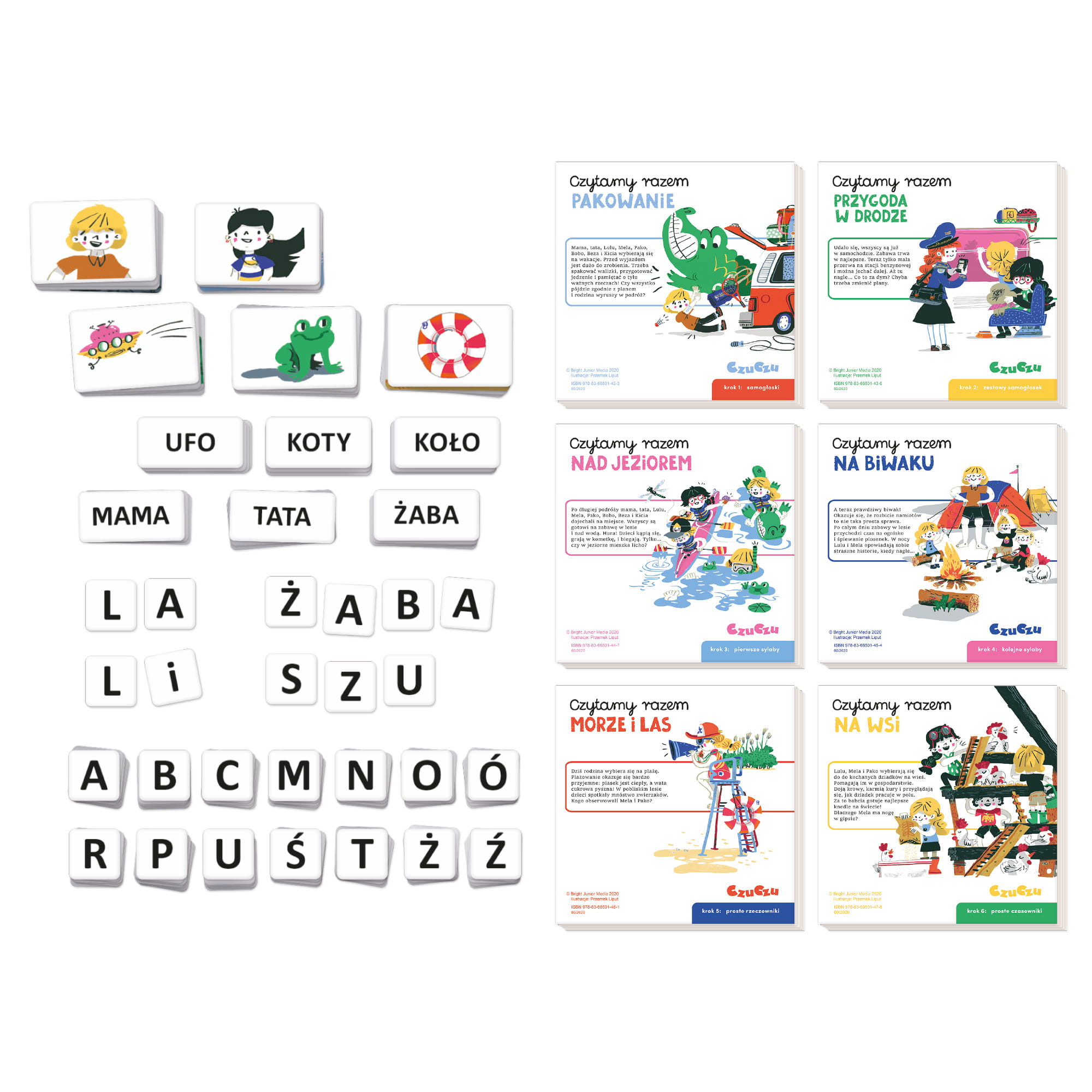 Czuczu Zestaw do nauki czytania "Czytamy razem" 2+ | Fabryka Wafelków