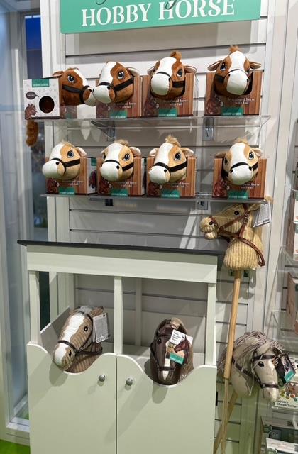 Holly Hobby Horse koń DELUXE na kiju 80cm beige