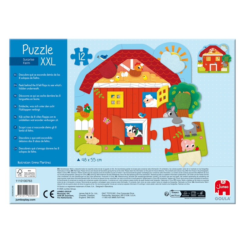 Goula Puzzle XXL Farma Niespodzianek 2+ Klapki