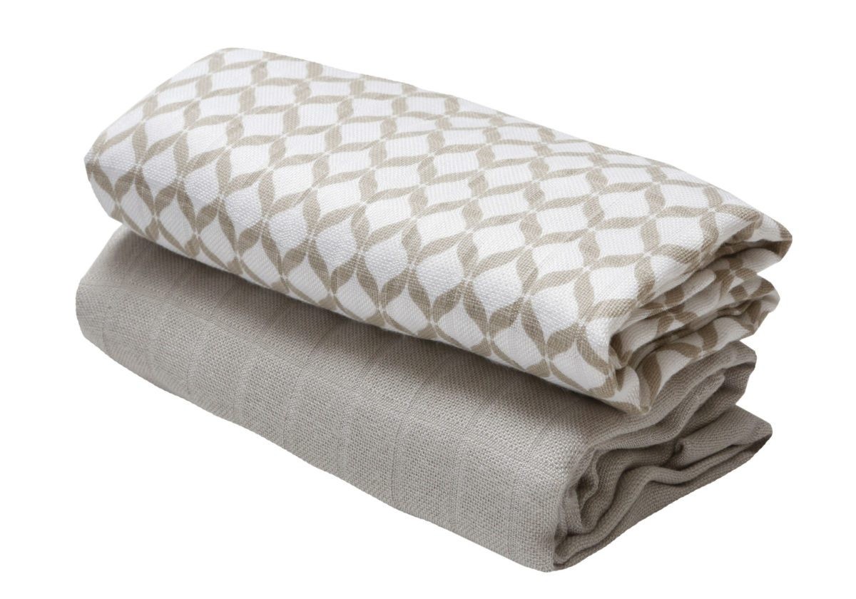 Motherhood Otulacze Muślinowe Bambusowe 2szt 120x100cm Beżowe