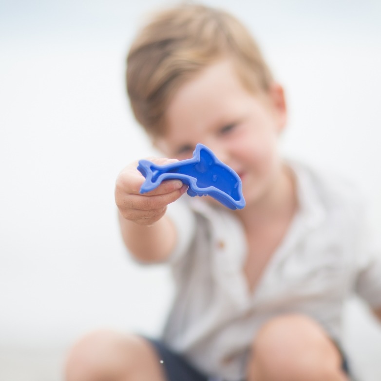 Scrunch Silikonowe Foremki do Piasku 4 szt. Pastelowy Żółty 12m+