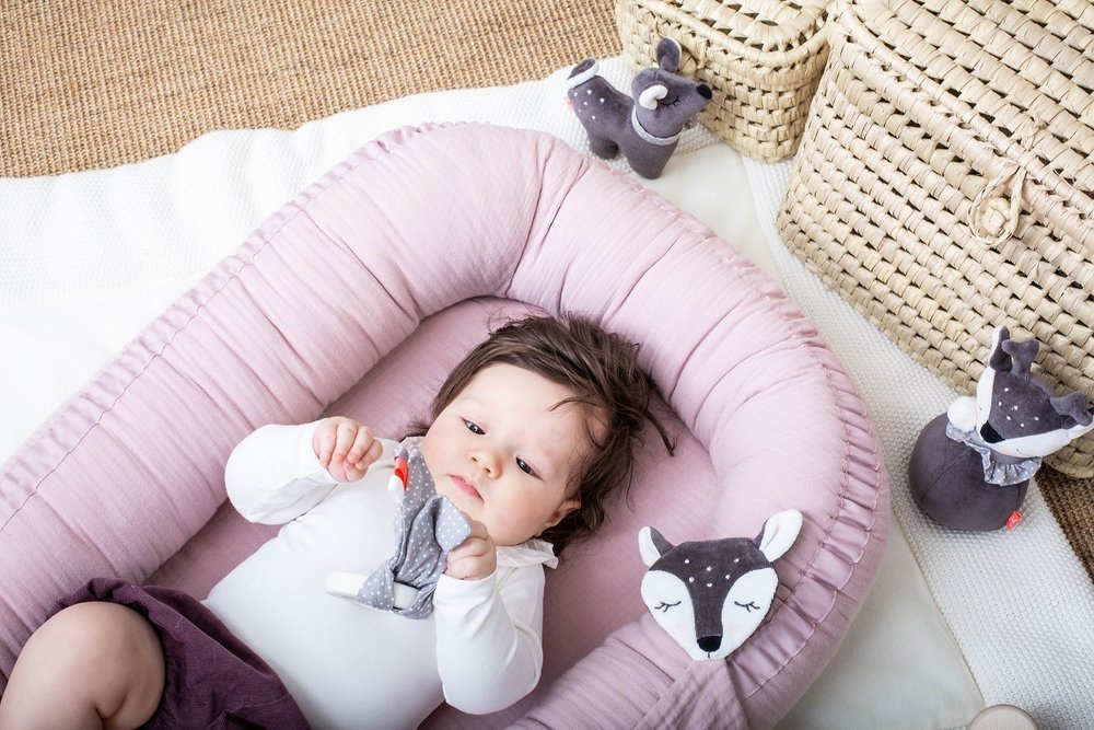 Kikadu Gniazdko Niemowlęce Muślin Bawełna Różowe 0+