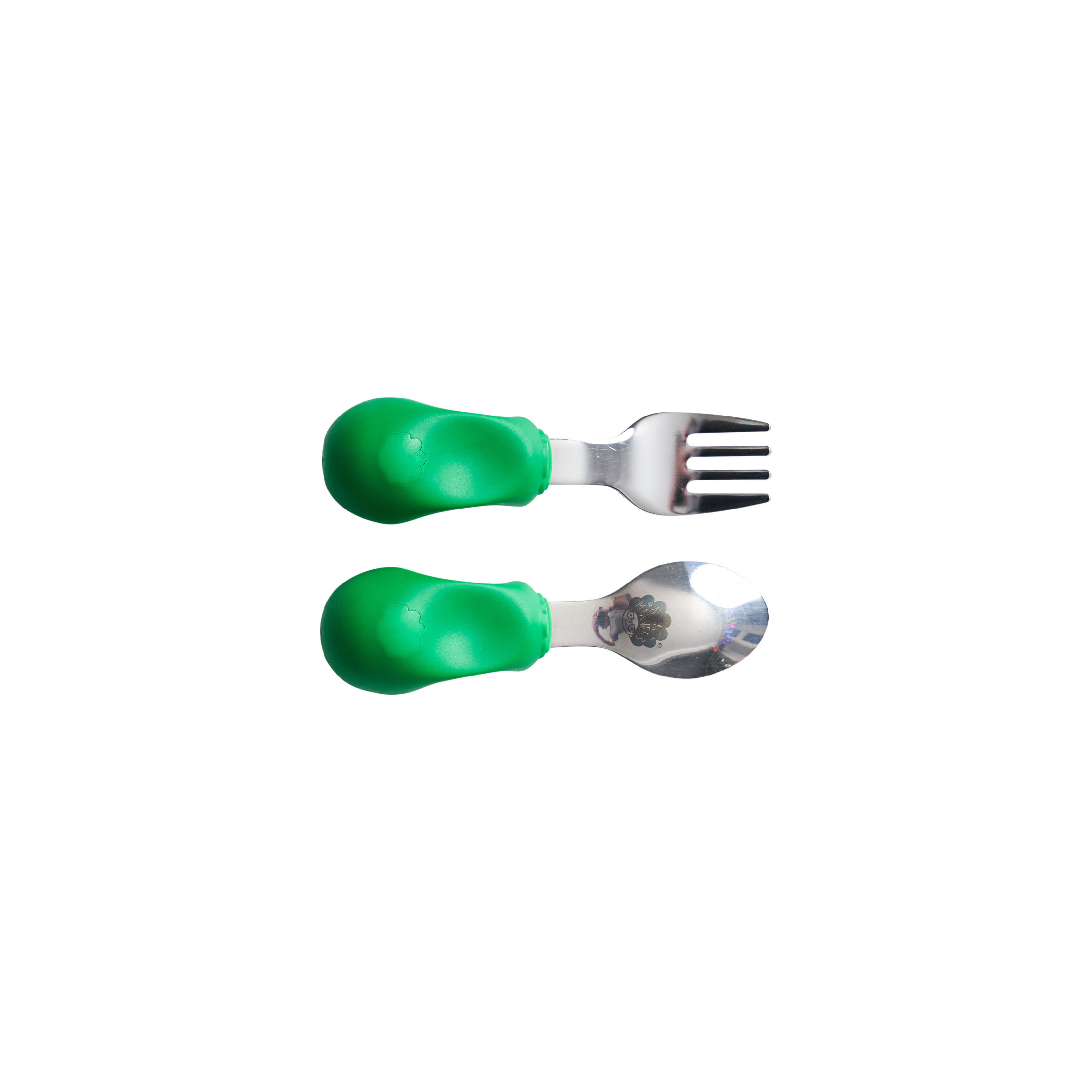 Nana's Manners Widelec i łyżka Etap 2 12M+ Zielony