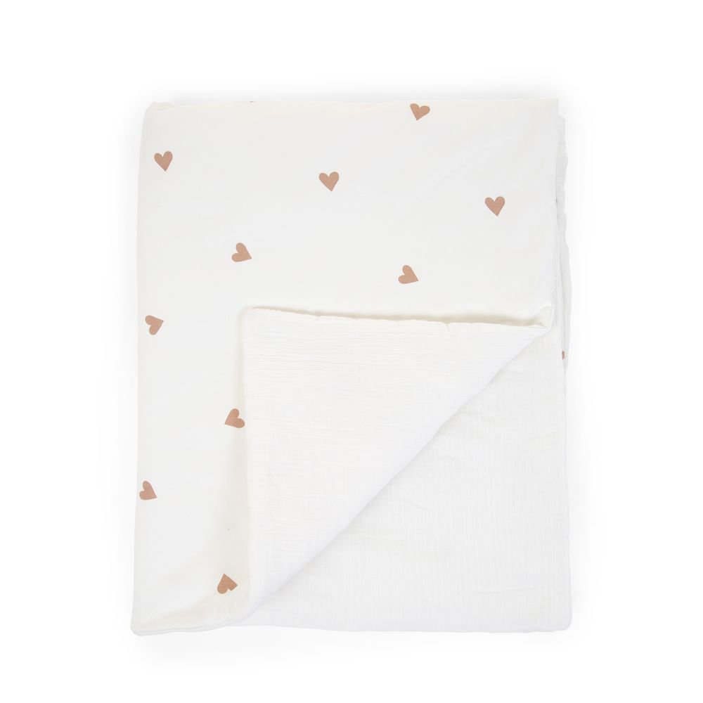 Childhome Kocyk Jersey Hearts 80x100cm dla niemowląt