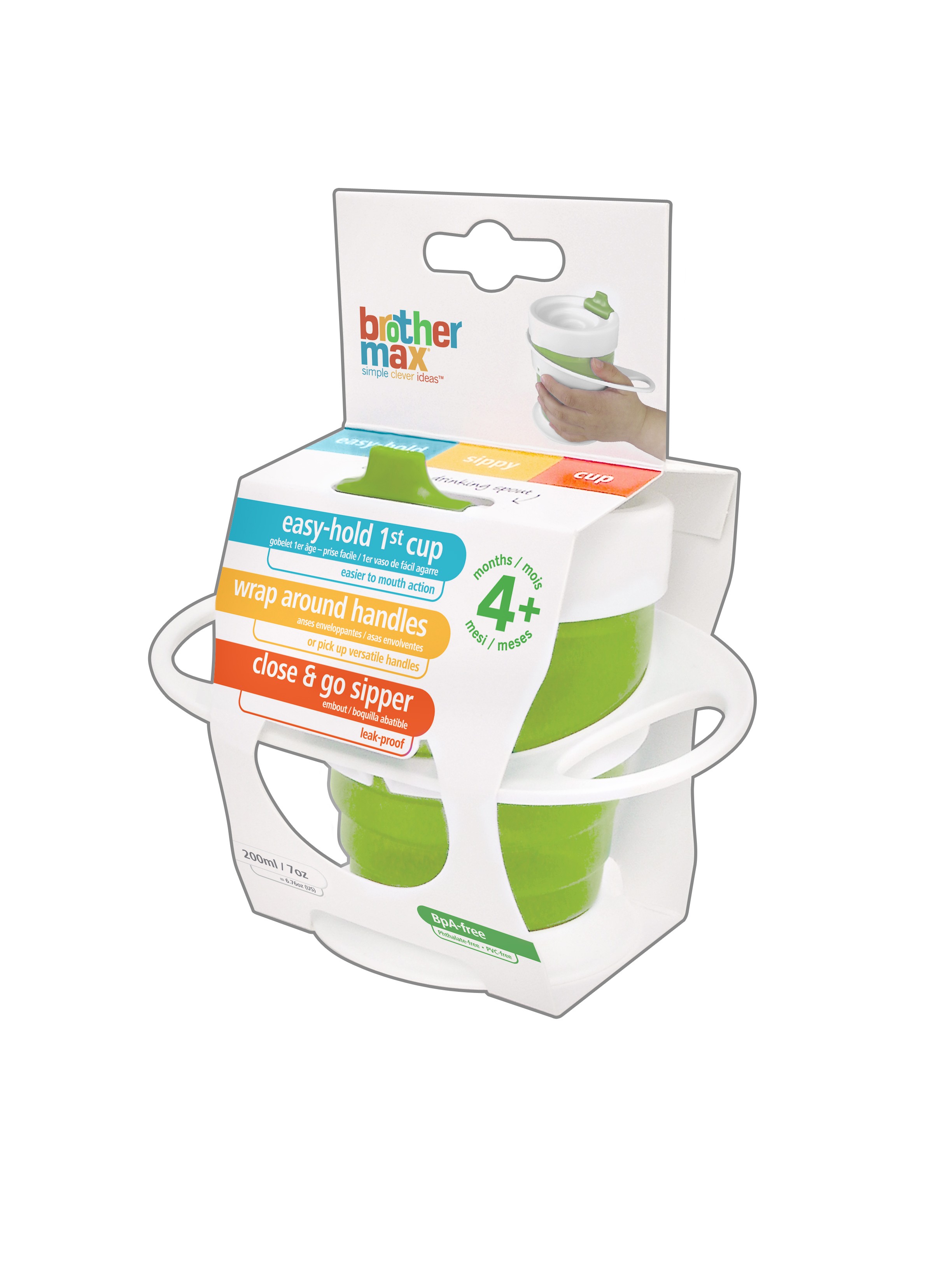 Brother Max Kubek Close & Go Limonkowy 6m+