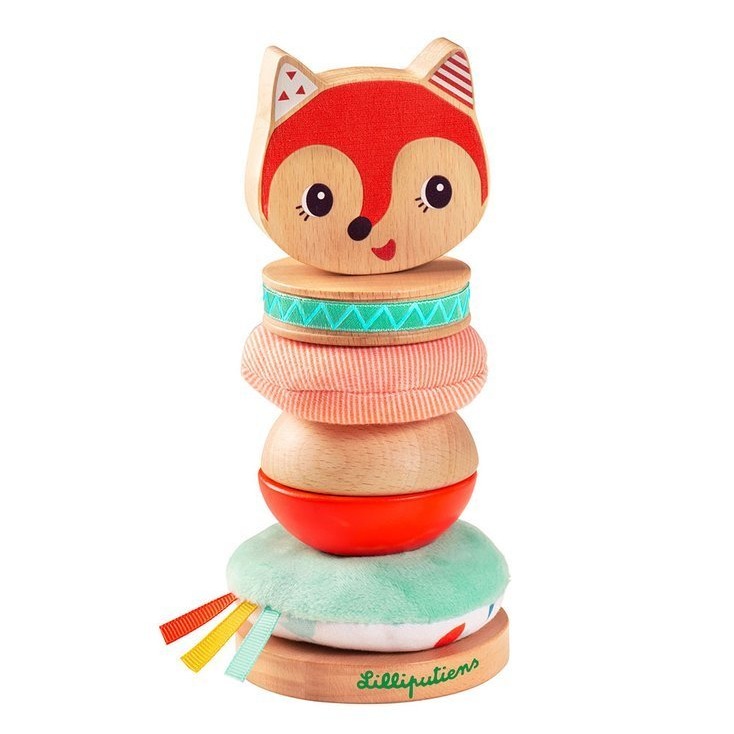 LILLIPUTIENS Piramida z klockami Lisiczka Alice 12m+