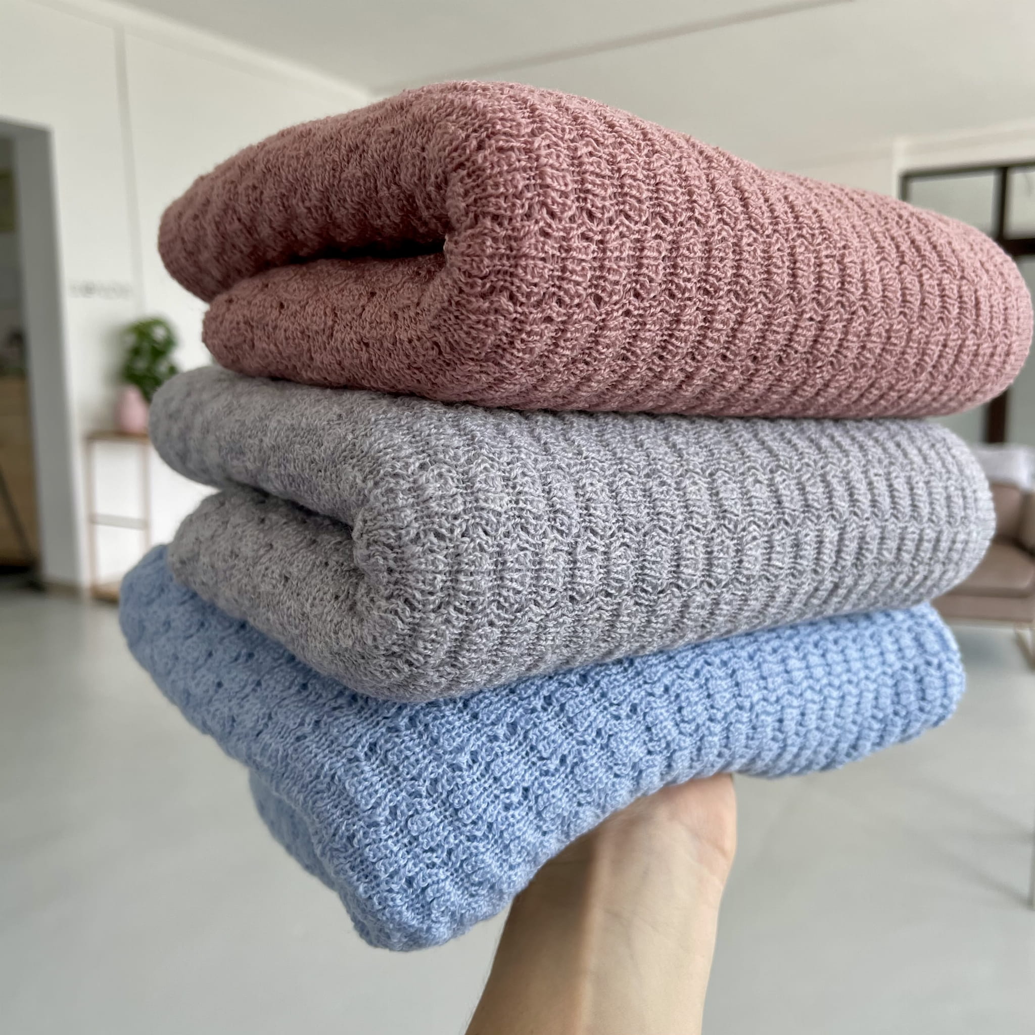 Lullalove Kocyk Merino PREMIUM Beżowy dla Niemowląt 0+