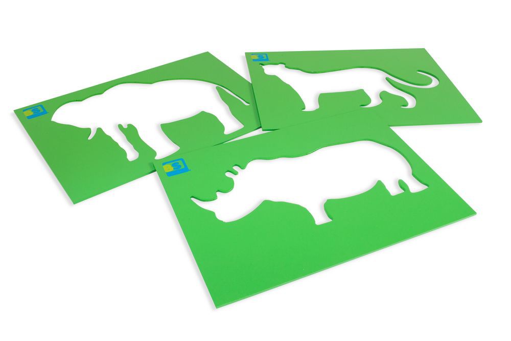 Szablony Zwierząt z Kredą 3+ | Edukacyjna Zabawa