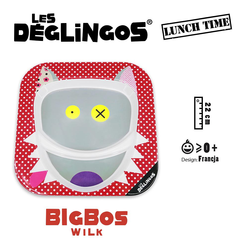 Les Deglingos Talerz Wilk Bigbos Melamina 1+