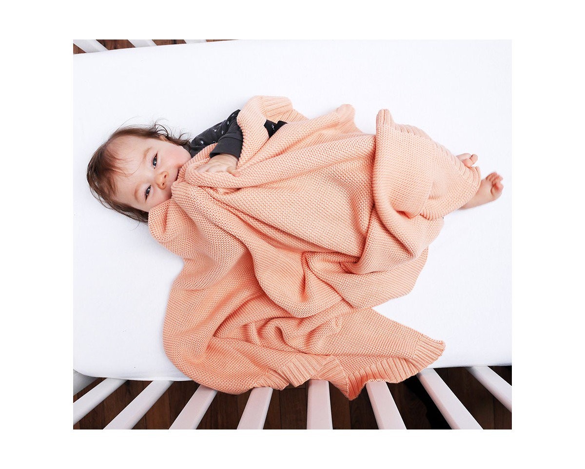 Lullalove Koc Bambusowy Brzoskwiniowy 120x100 cm 0+