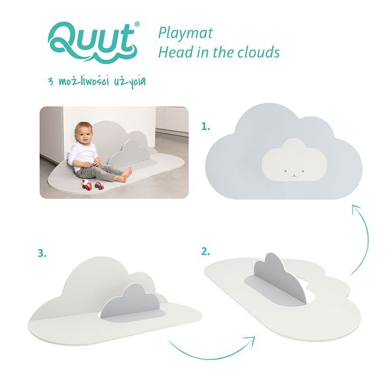 Quut Mata Piankowa Chmurka Playmat Pearl Grey