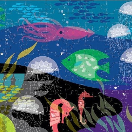 Mudpuppy, Puzzle świecące w ciemności Pod wodą 100el.