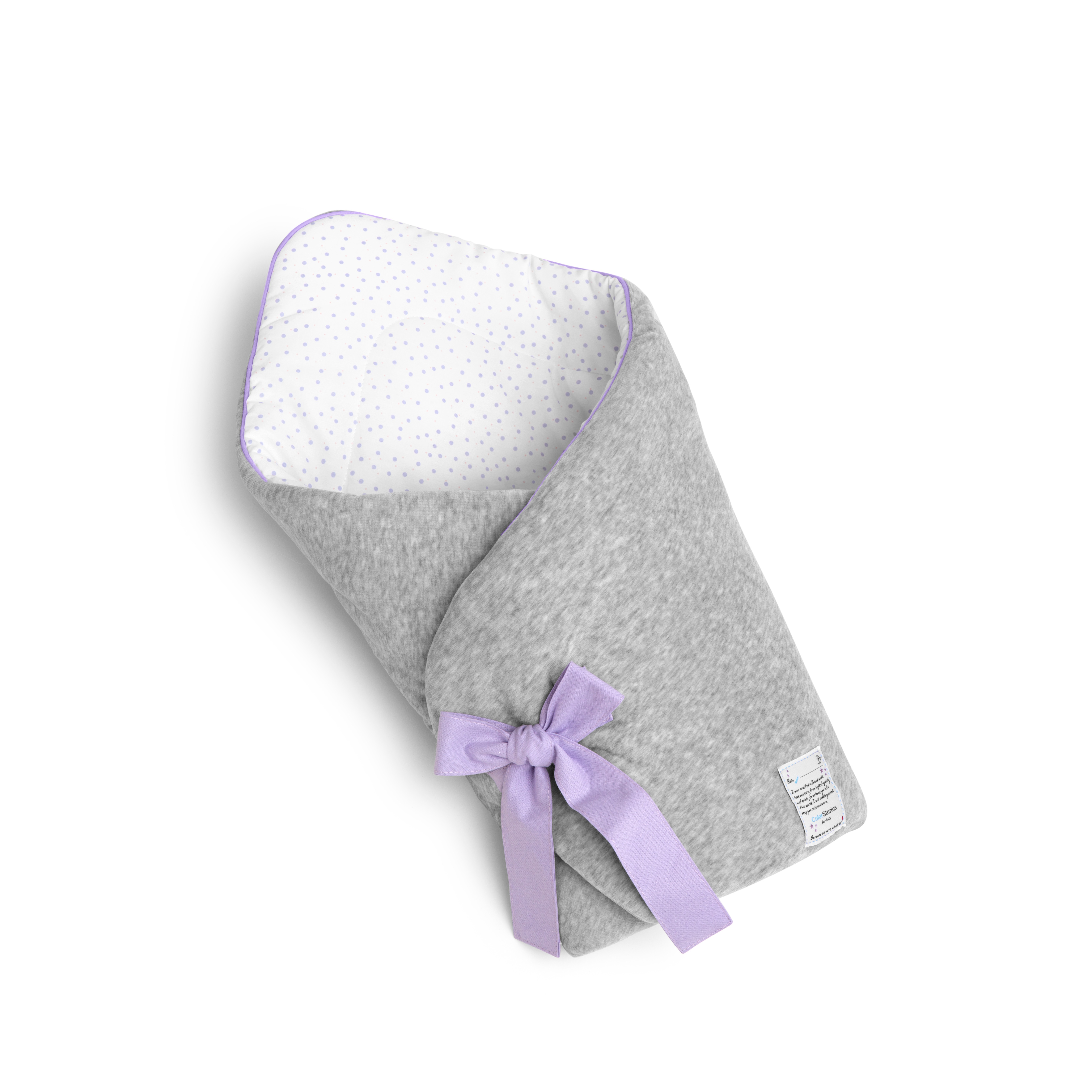 ColorStories Rożek niemowlęcy Lavender Dots 71x71cm