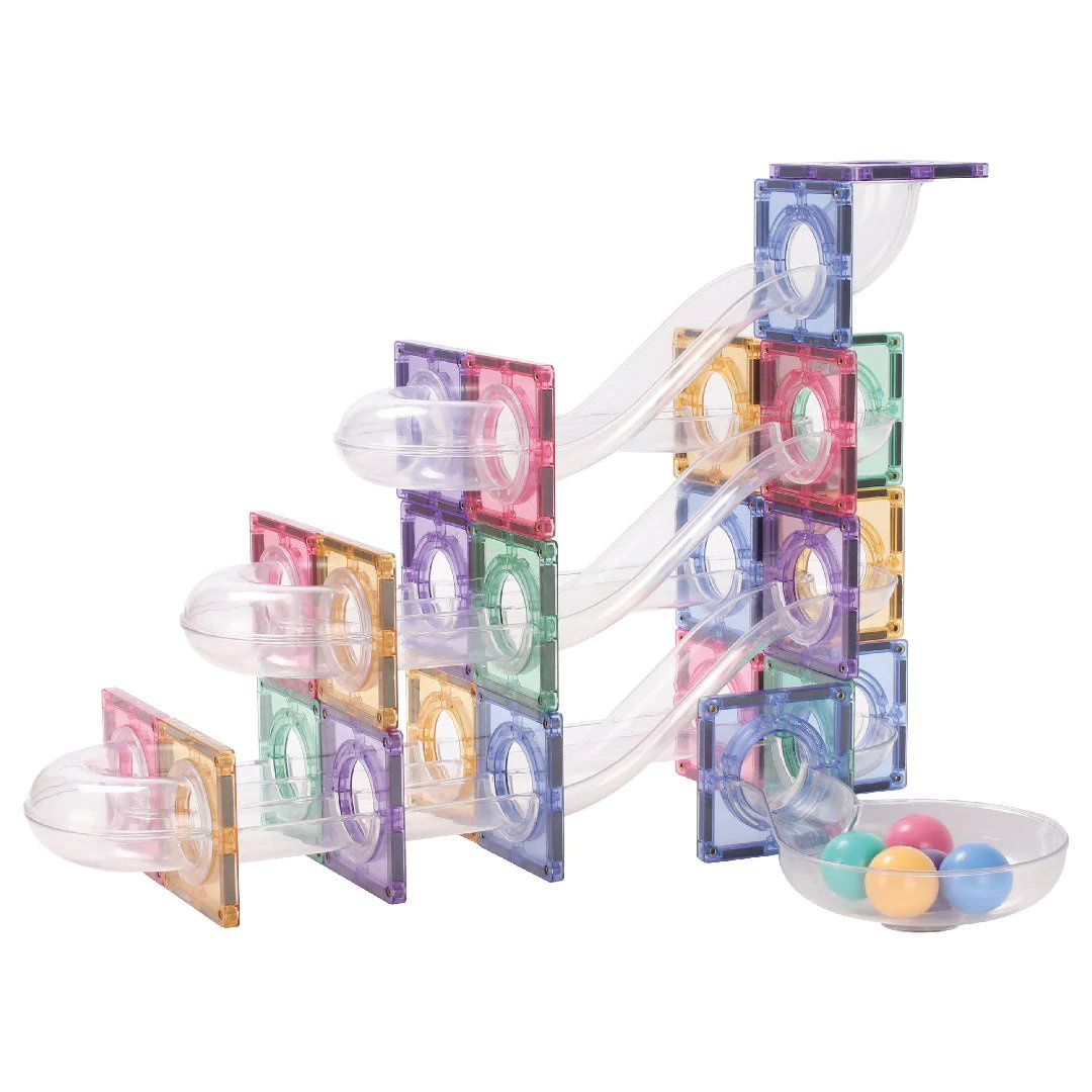 Cleverclixx Klocki Magnetyczne Ball Run Pastel 70 El. 3+