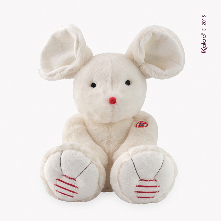 Kaloo, Myszka kość słoniowa duża 38 cm kolekcja Rouge