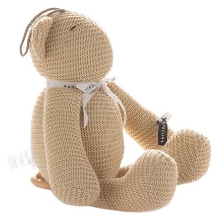 Bamboom Miękki miś z pozytywką żółty 0m+