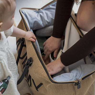 Childhome Torba Mommy Bag Raffia Look - Elegancka Torba dla Mamy