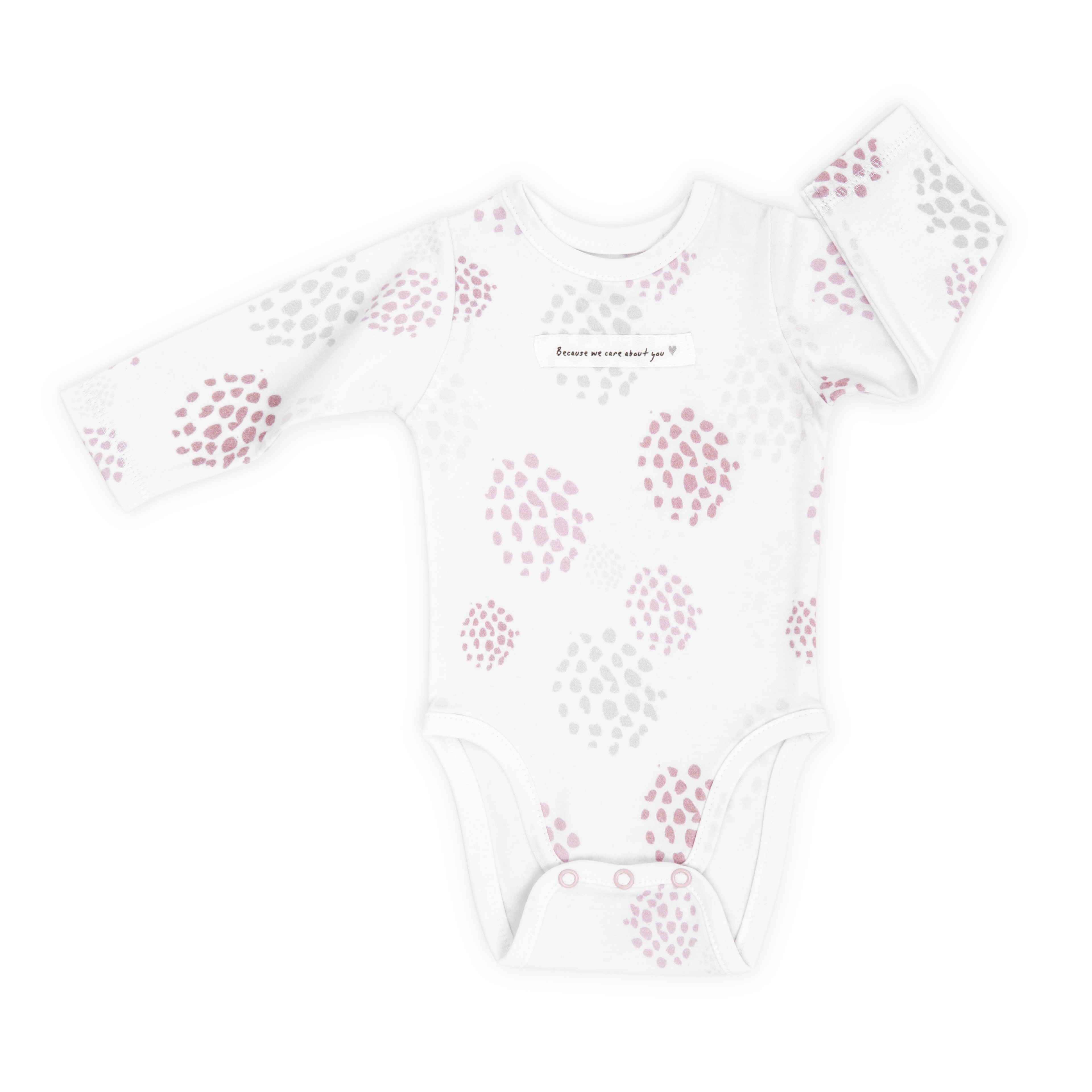 ColorStories Body Długi Rękaw Dots Róż 74cm