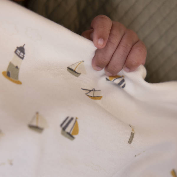 Little Dutch Ręcznik Sailors Bay White 75x75cm 0+ | Fabryka Wafelków