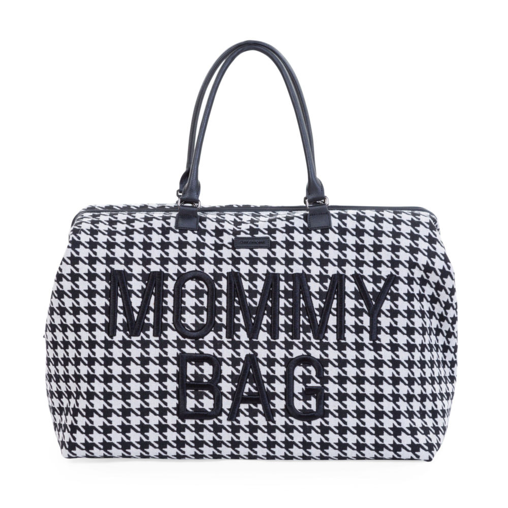Childhome Torba Mommy Bag Pepitka Czarno-Biała