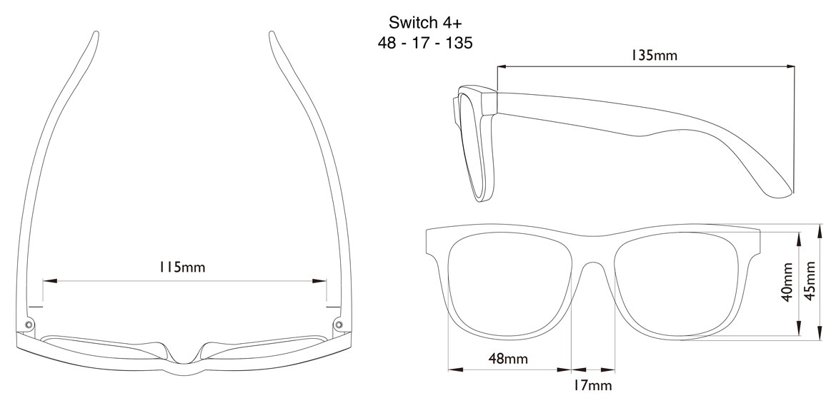 Real Kids, Okulary przeciwsłoneczne, Switch Blue-Purple 4-7 lat