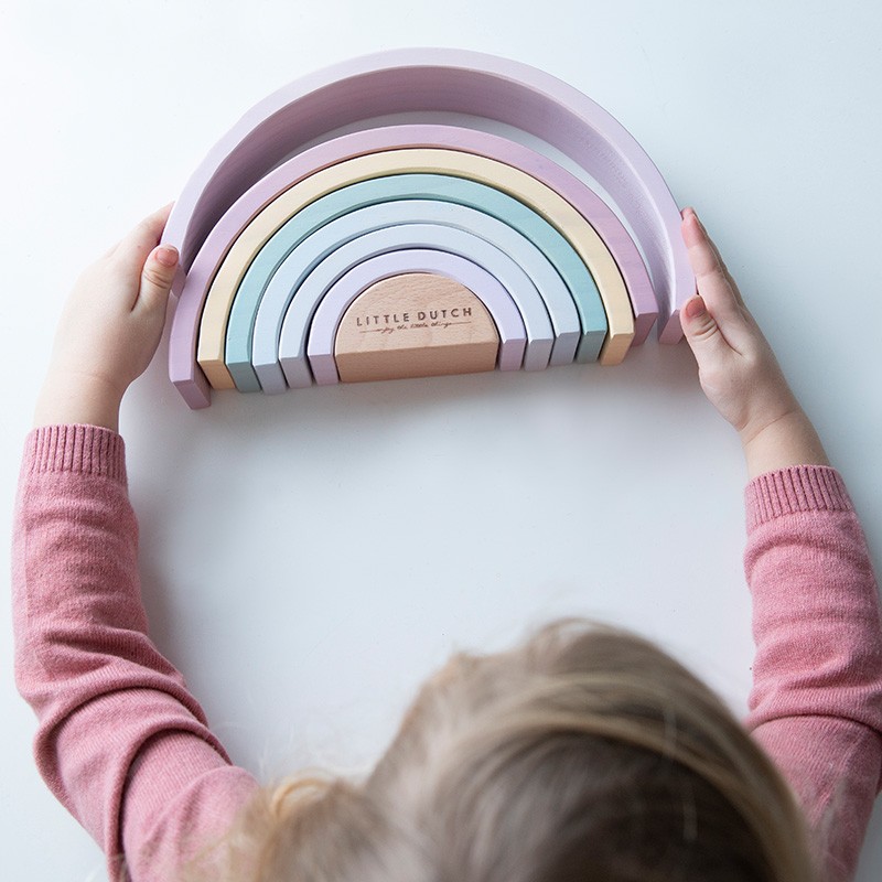 Little Dutch Drewniana Tęcza Pastelowa 8el 1+